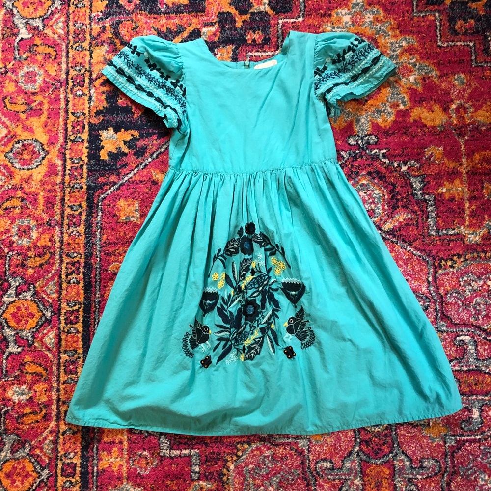 Fabula Brazilian boho aqua dress size 8